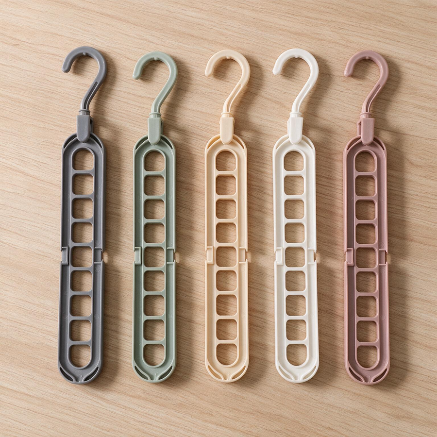 Percha mágica multifuncional set  plegable de 9 huecos